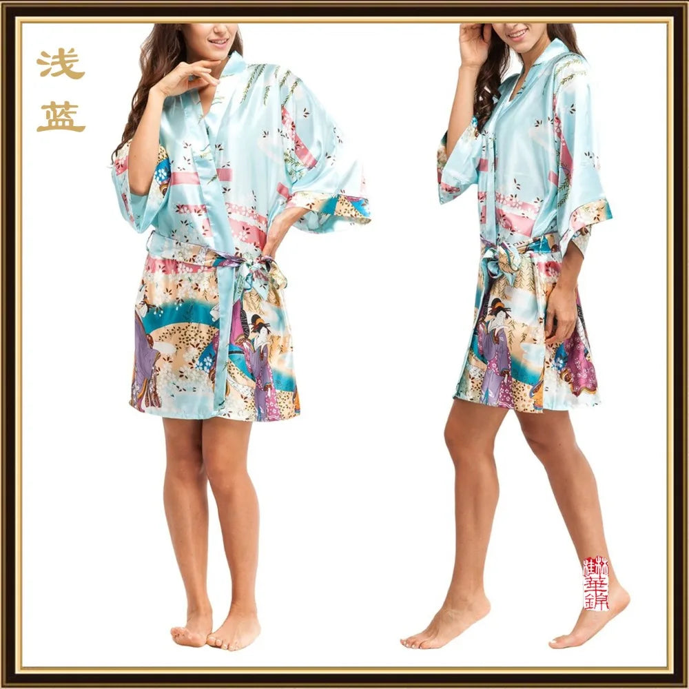 Kimono Satin Rayon Femme