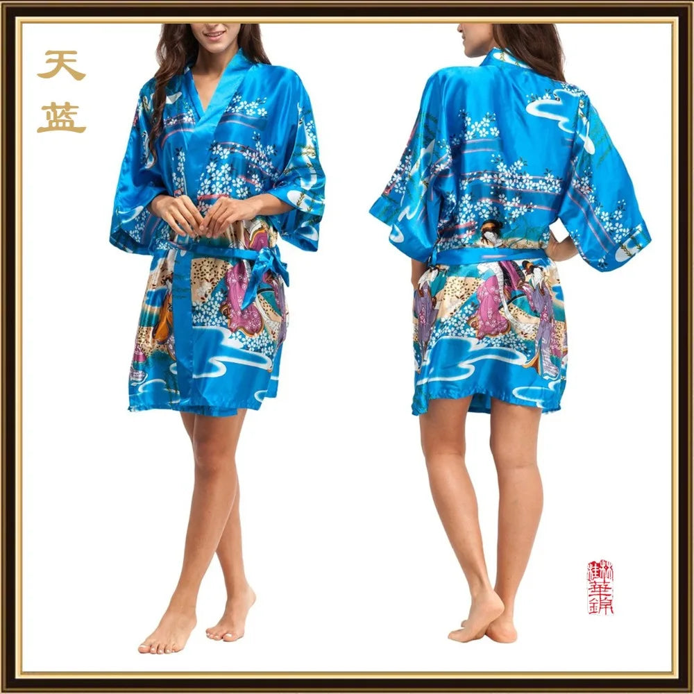 Kimono Satin Rayon Femme