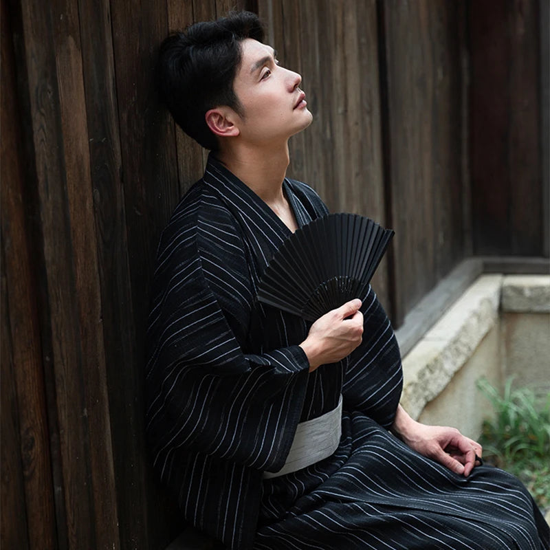 Kimono Traditionnel Japonais Coton/Polyester Homme