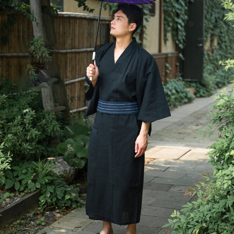 Kimono Traditionnel Japonais Coton/Polyester Homme