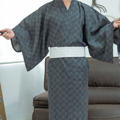 Kimono Japonais Homme à Carreaux
