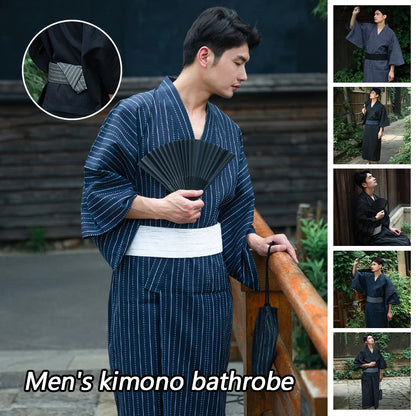 Kimono Traditionnel Japonais Coton/Polyester Homme