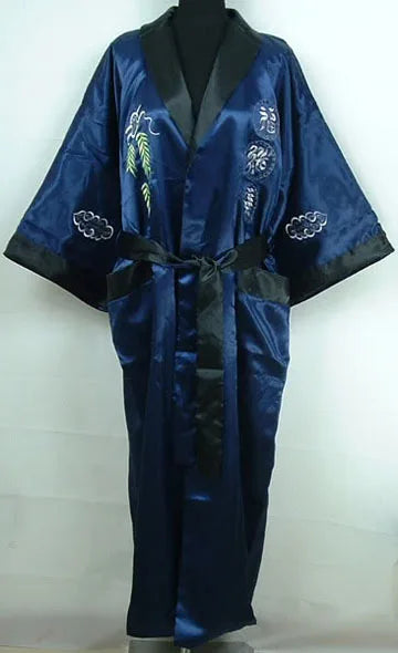 Kimono chinois dragon Satin Rayon/Soie Unisexe