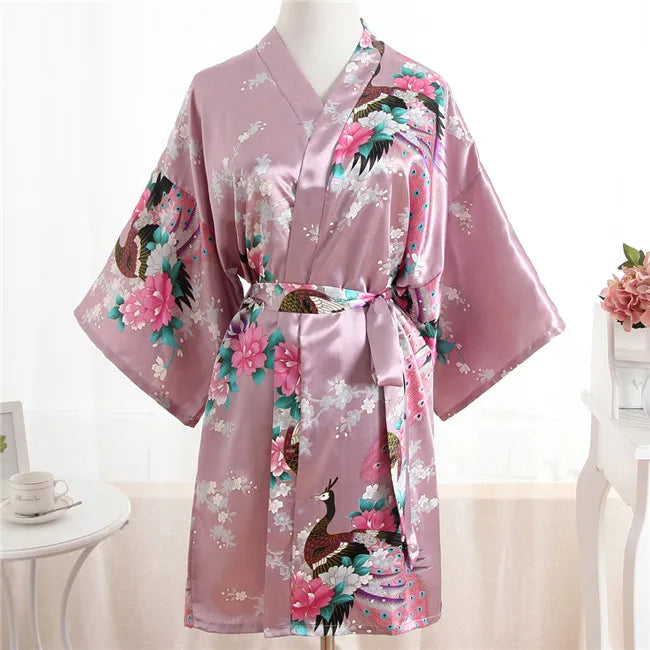 Kimono court Satin Polyester Femme