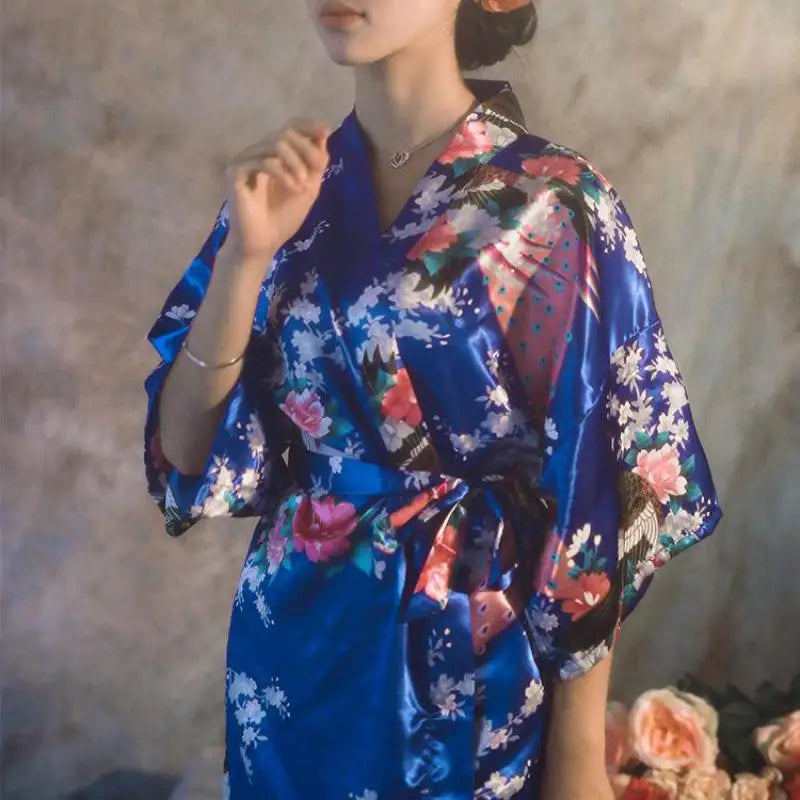 Kimono court Satin Polyester Femme