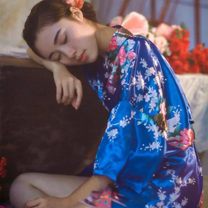 Kimono court Satin Polyester Femme