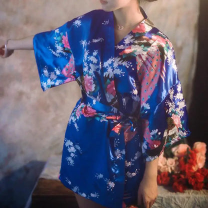 Kimono court Satin Polyester Femme