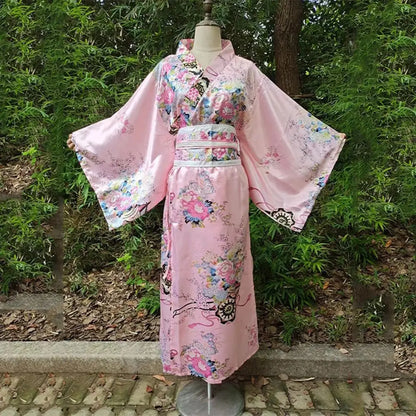 Kimono traditionnel Japonais Femme Coton/Polyester