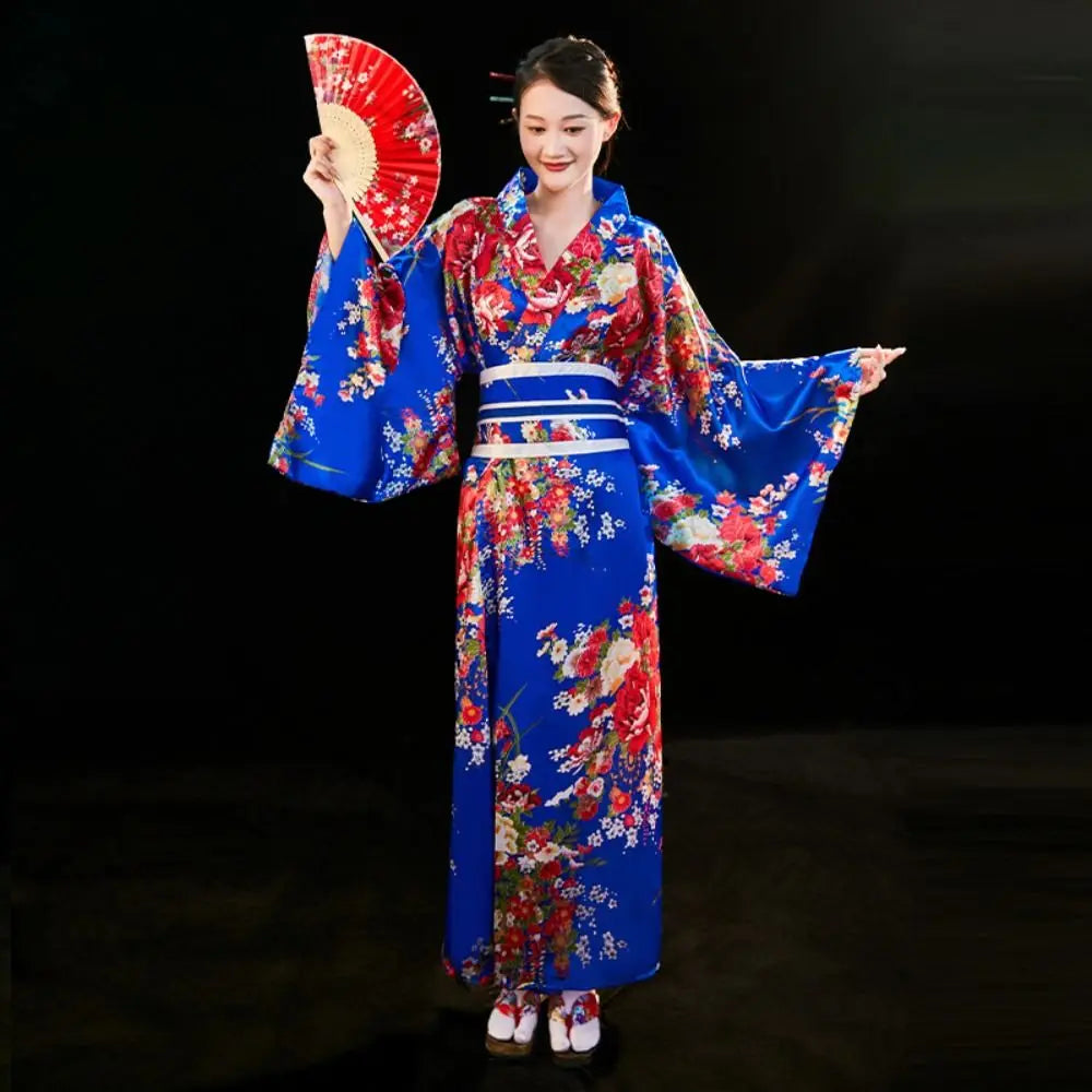 Kimono traditionnel Japonais coton/polyester Femme