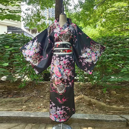 Kimono traditionnel Japonais Femme Coton/Polyester