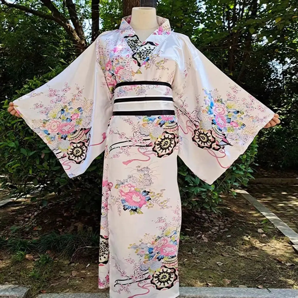 Kimono traditionnel Japonais Femme Coton/Polyester