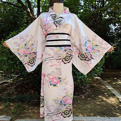 Kimono traditionnel Japonais Femme Coton/Polyester