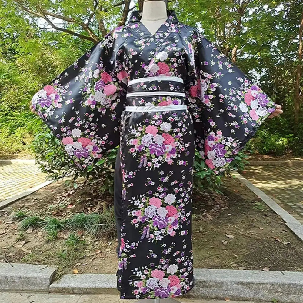 Kimono traditionnel Japonais coton/polyester Femme