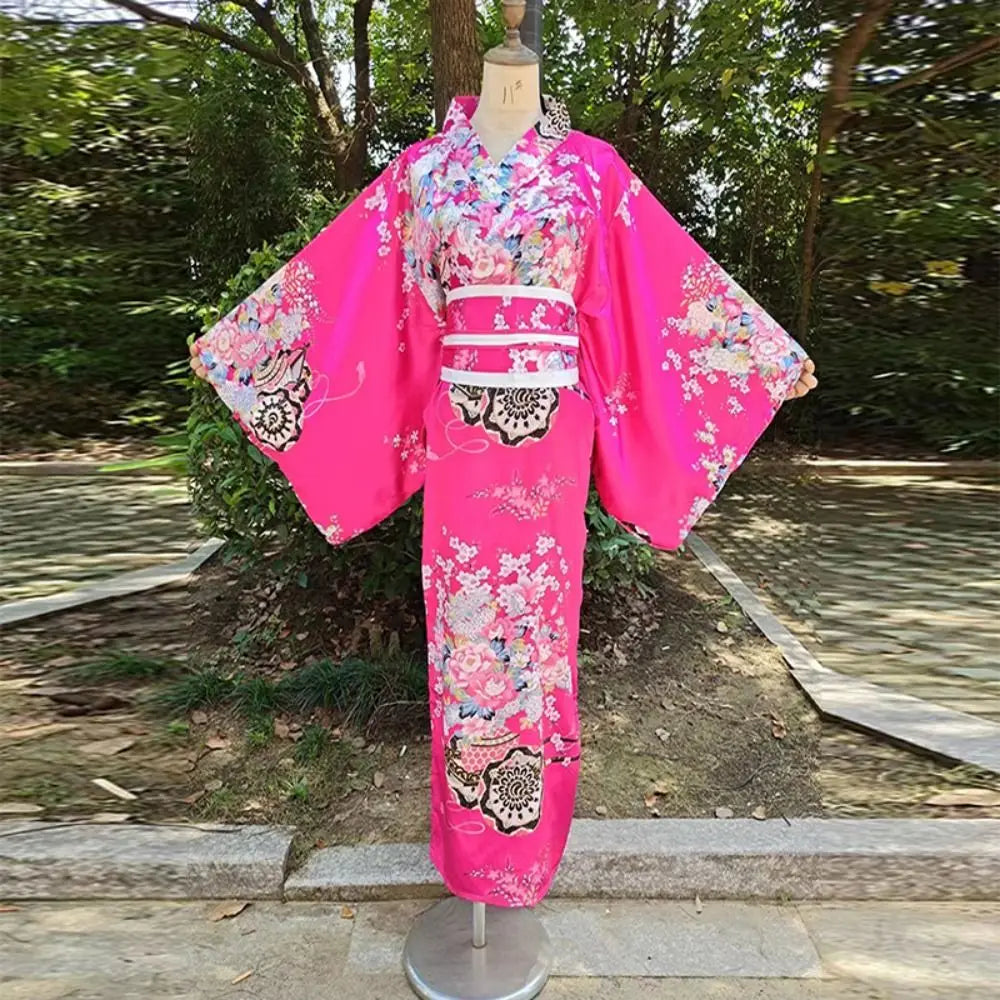 Kimono traditionnel Japonais Femme Coton/Polyester