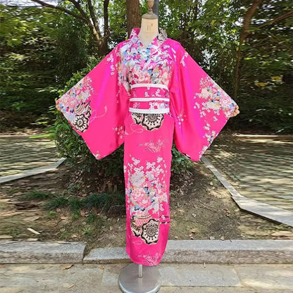Kimono traditionnel Japonais Femme Coton/Polyester