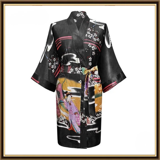 Kimono Satin Rayon Femme