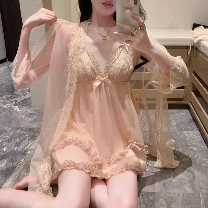 Peignoir/Nuisette Femme sexy satin