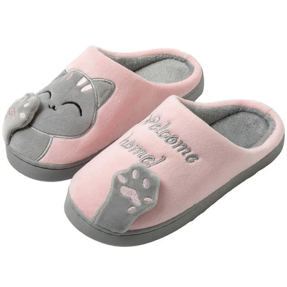 Pantoufles Coton Chat