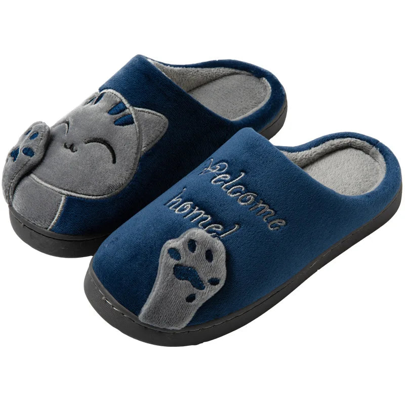 Pantoufles Coton Chat