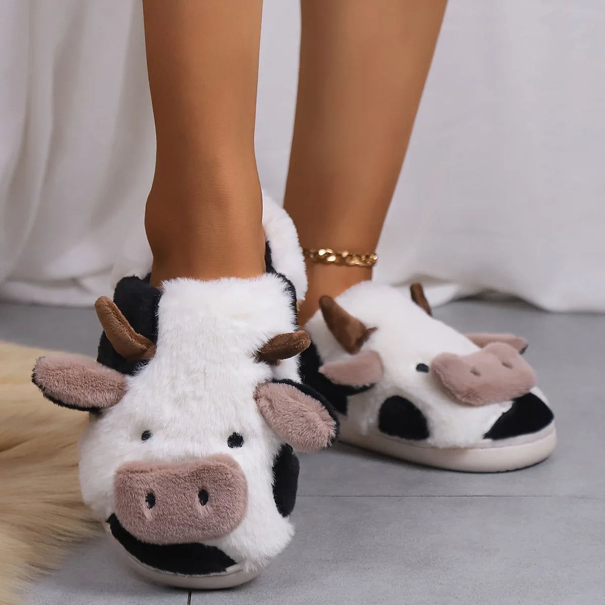 Pantoufles Coton Vache