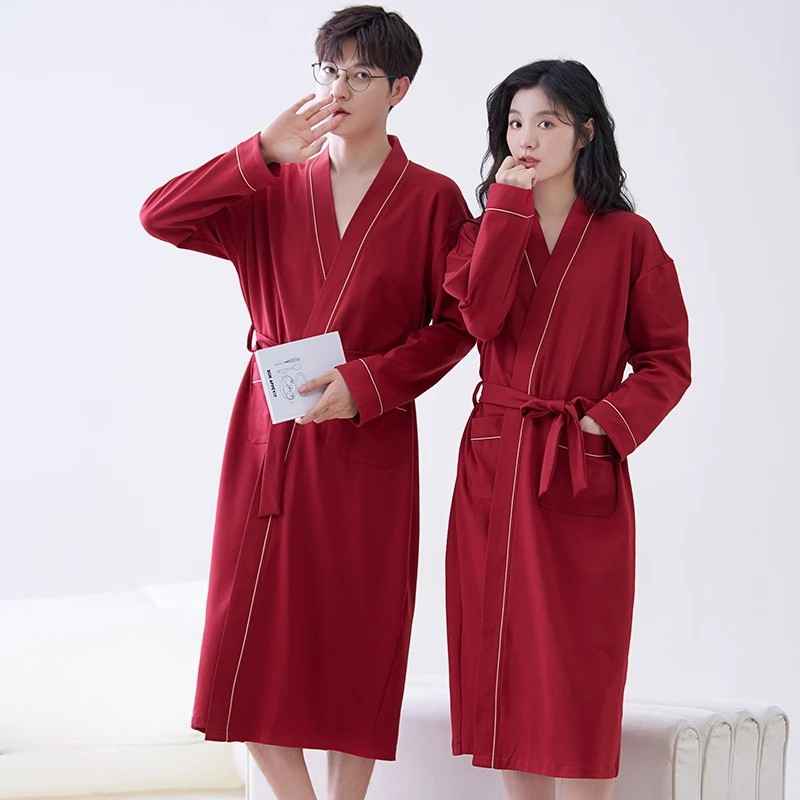 Peignoir Homme et Femme 100% Coton Printemps/Automne