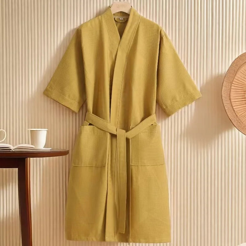 Peignoir 100% Coton gaufré unisexe
