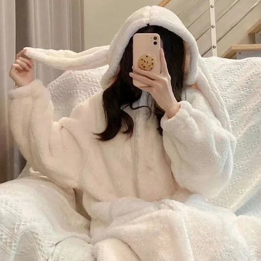 Peignoir Automne/Hiver Polaire Corail Femme