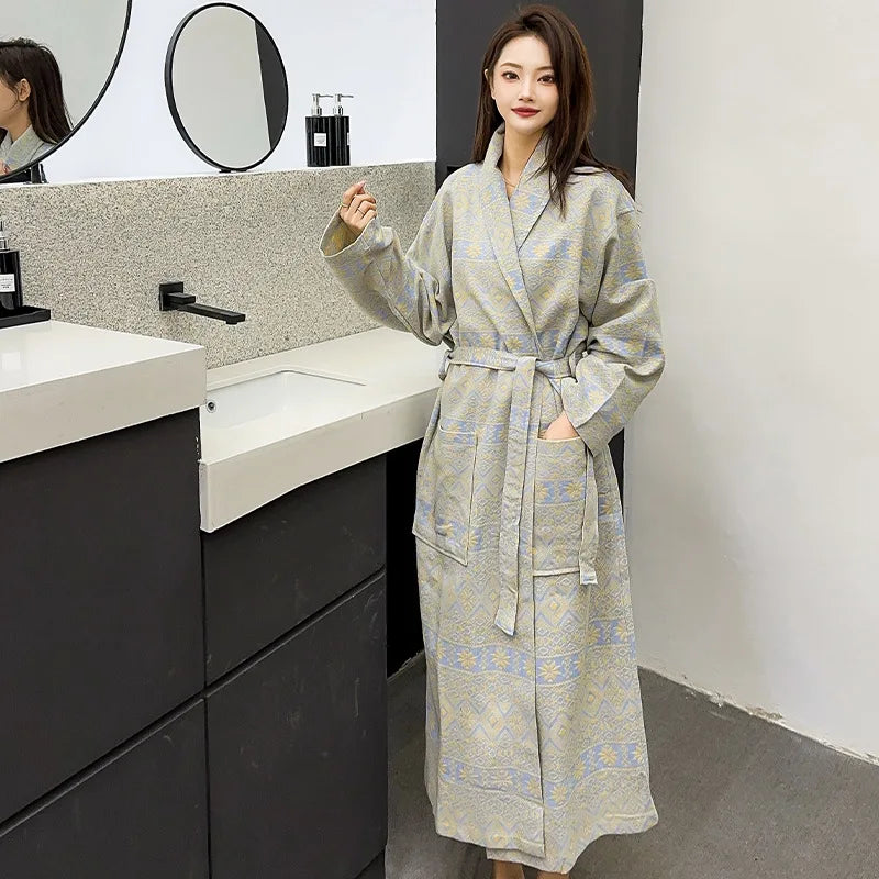 Peignoir Coton double couche Femme Nouveauté 2025