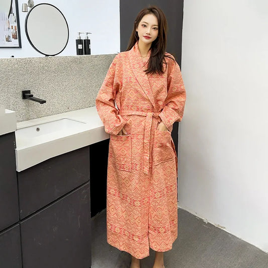 Peignoir Coton double couche Femme Nouveauté 2025