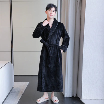 Peignoir Doux Flanelle Homme