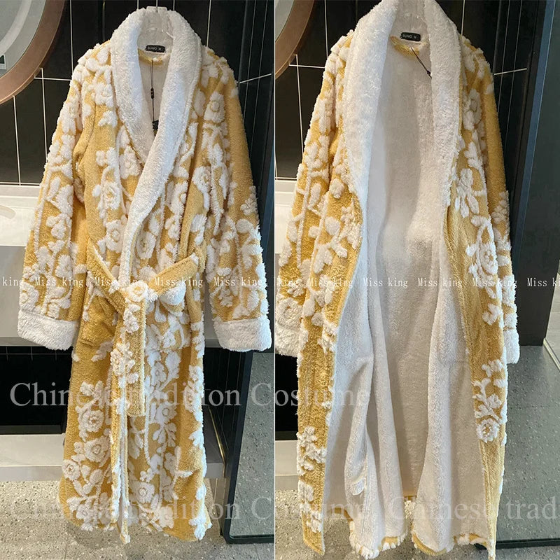 Peignoir Élégant Polaire Corail Femme