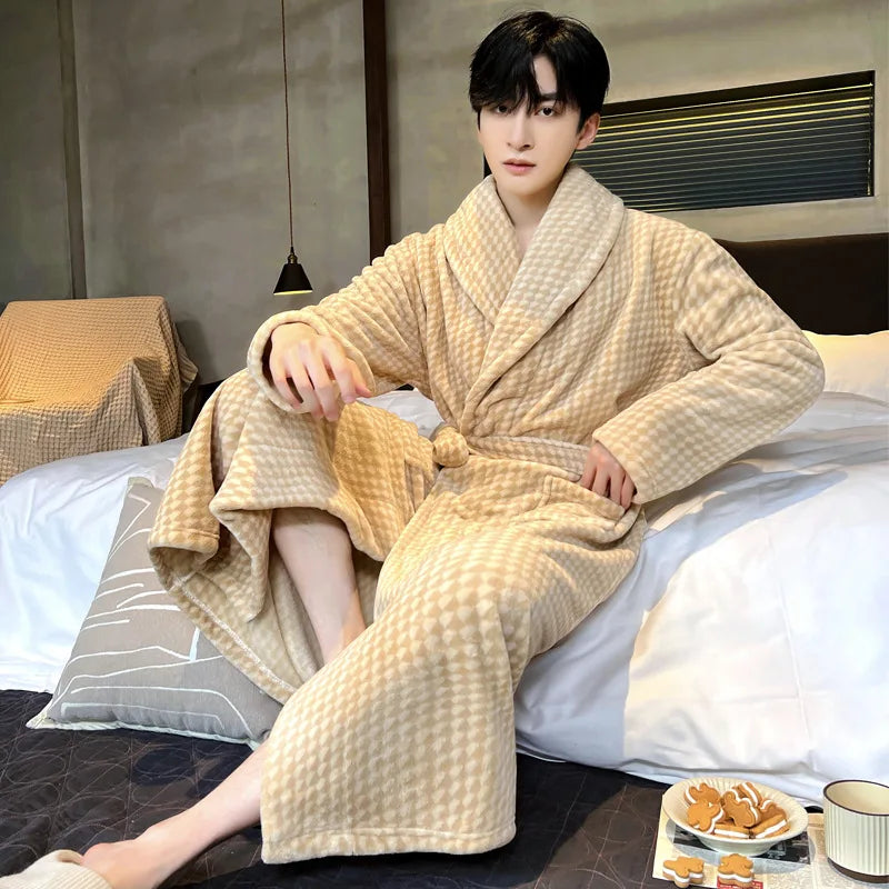 Peignoir Flanelle Polyester Homme