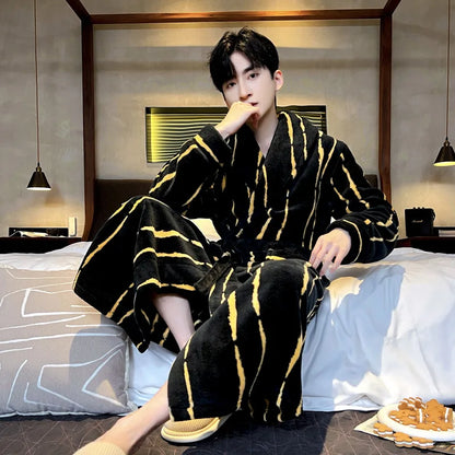 Peignoir Flanelle Polyester Homme