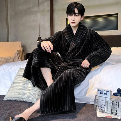 Peignoir Flanelle Polyester Homme