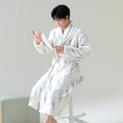 Peignoir Flanelle Polyester Homme