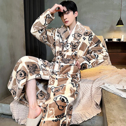 Peignoir Flanelle Polyester Homme