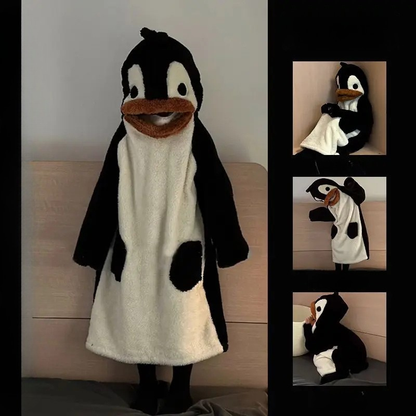 Peignoir Unisexe Flanelle/Polaire pingouin Polyester