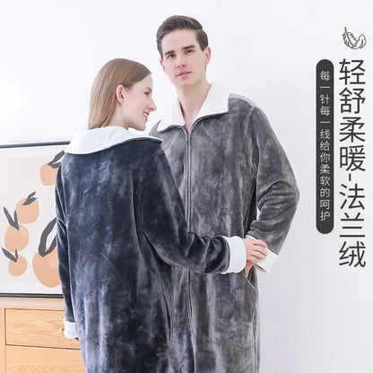 Peignoir Flanelle/Polaire zip Homme et Femme