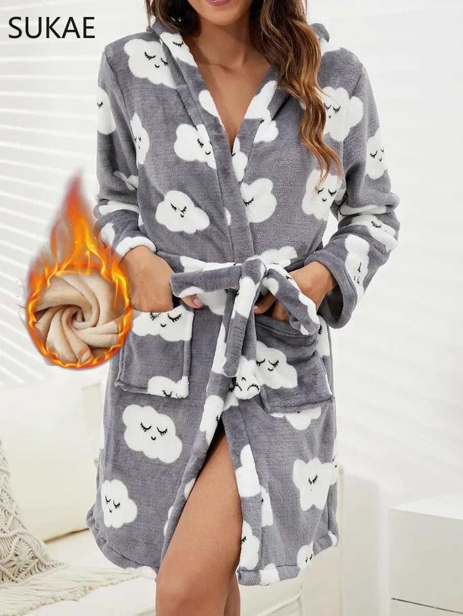 Peignoir Hiver Court Femme