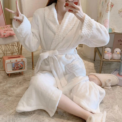 Peignoir Hiver polyester Velours/polaire Femme