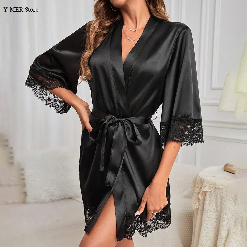 Peignoir Mariée Sexy Satin Polyester Femme