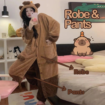 Peignoir Polaire capybara Femme