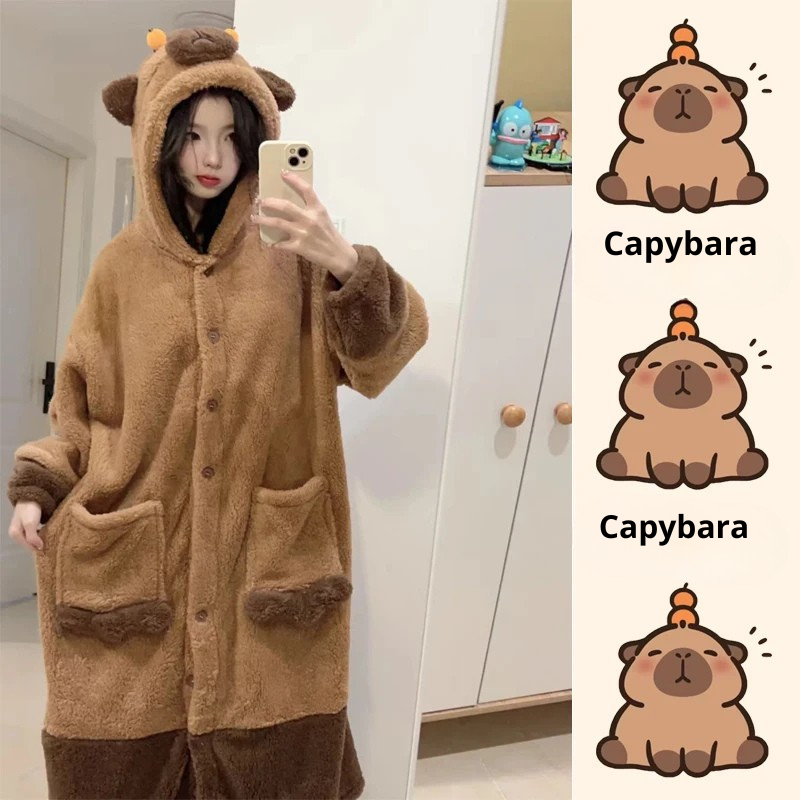 Peignoir Femme Polaire capybara