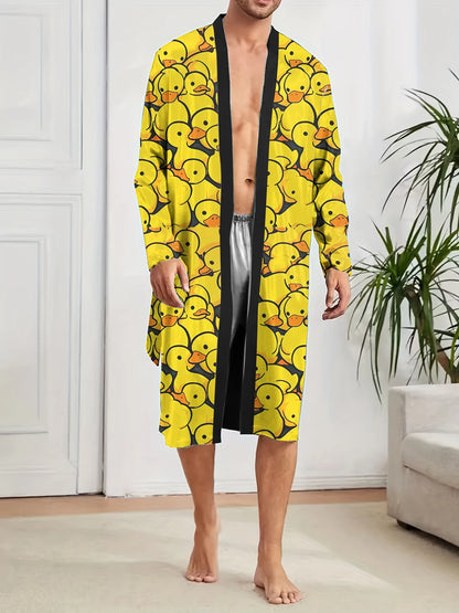 Peignoir Printemps/Automne Imprimé Poussin Polyester Homme