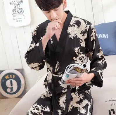 Peignoir Satin Homme