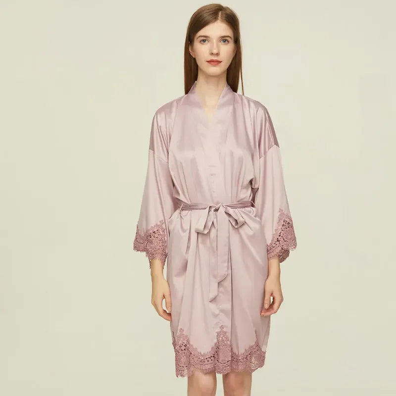 Peignoir Satin court Femme