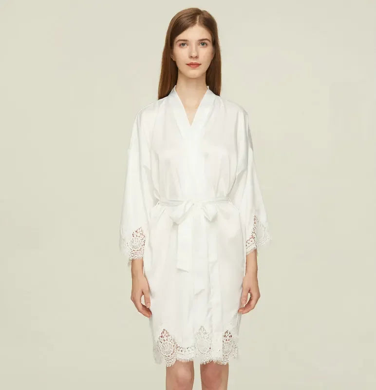 Peignoir Court Femme Satin