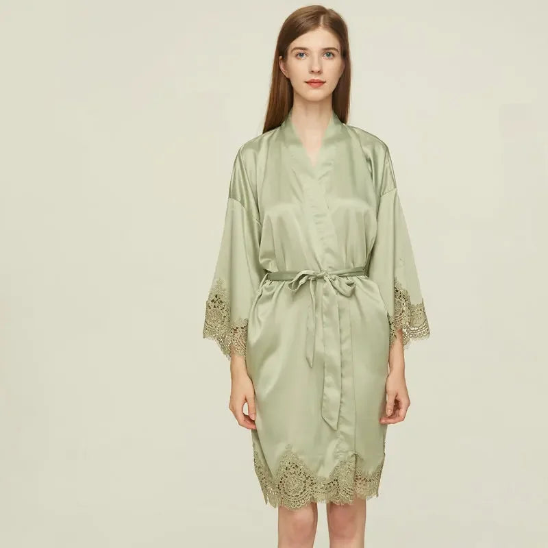 Peignoir Satin court Femme