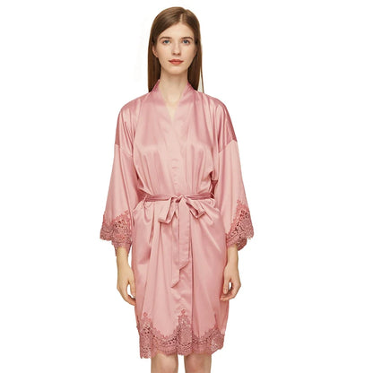 Peignoir Court Femme Satin