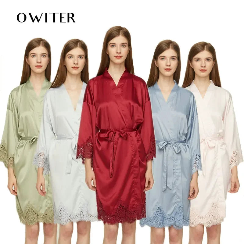 Peignoir Satin court Femme